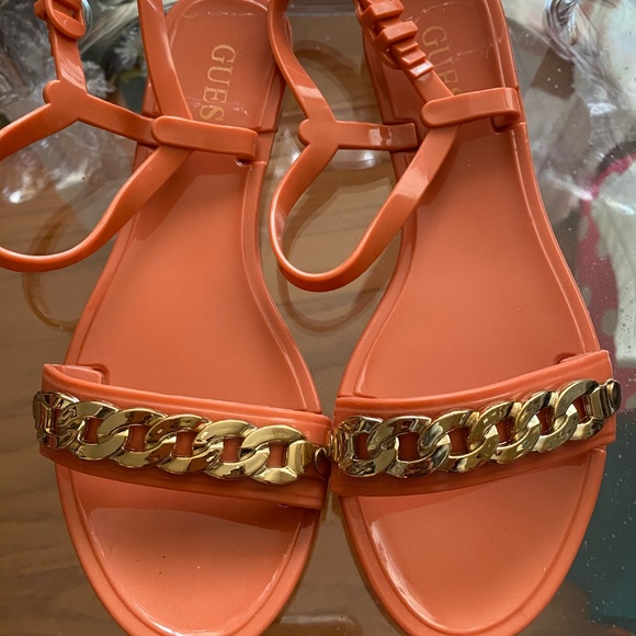 guess jelly sandals